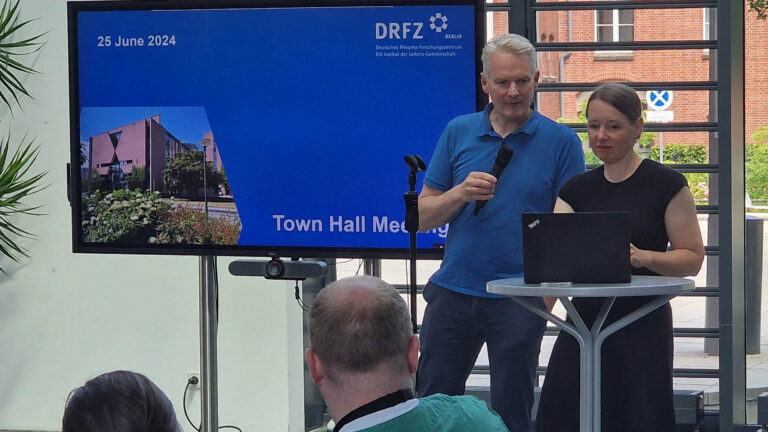 Die DRFZ Direktoren beim Townhallmeeting